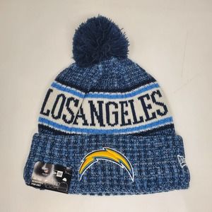 NWT New Era 2018 Sideline On Field Pom Beanie - Los Angeles Chargers